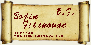 Bojin Filipovac vizit kartica